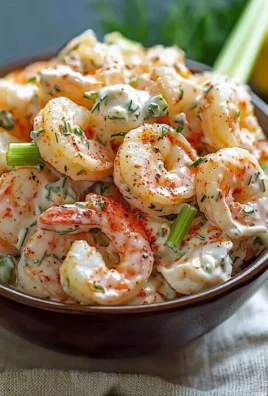 Creamy and delicious New York deli shrimp salad served in a bowl