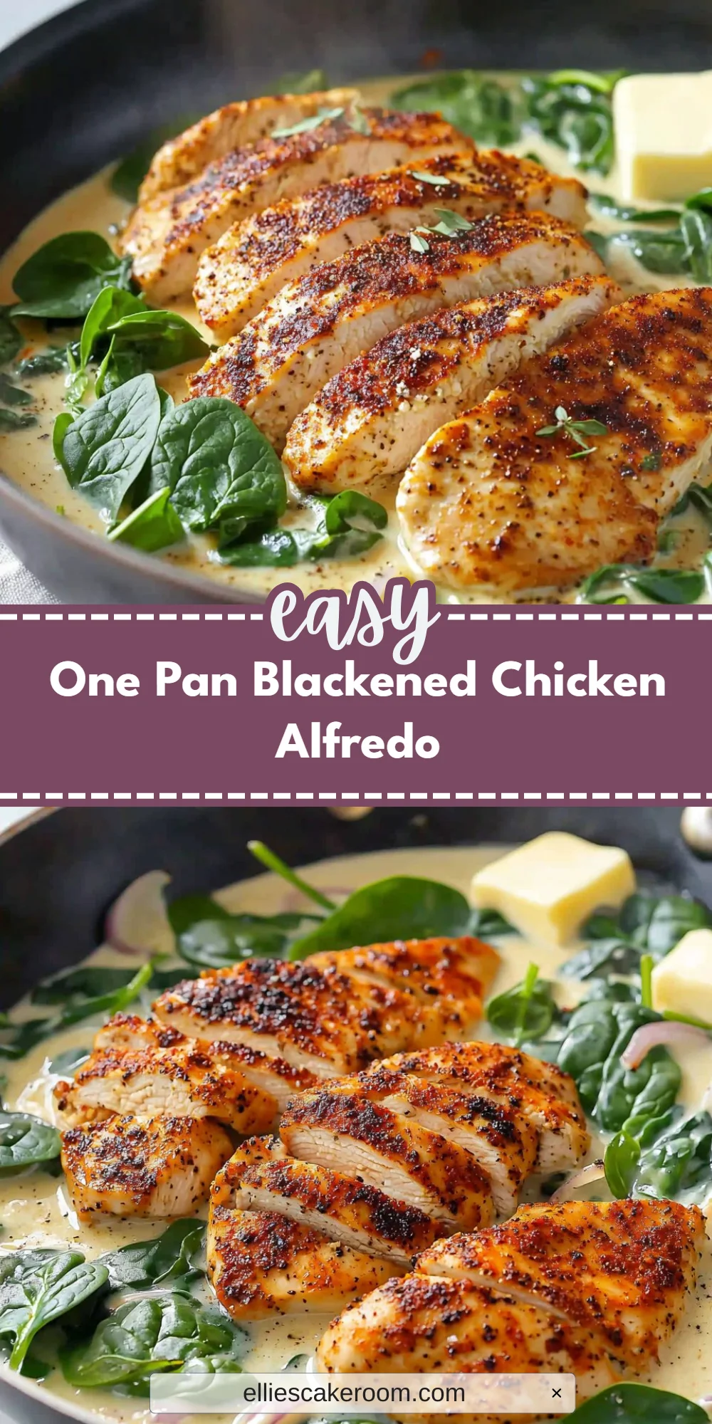 One Pan Blackened Chicken Alfredo