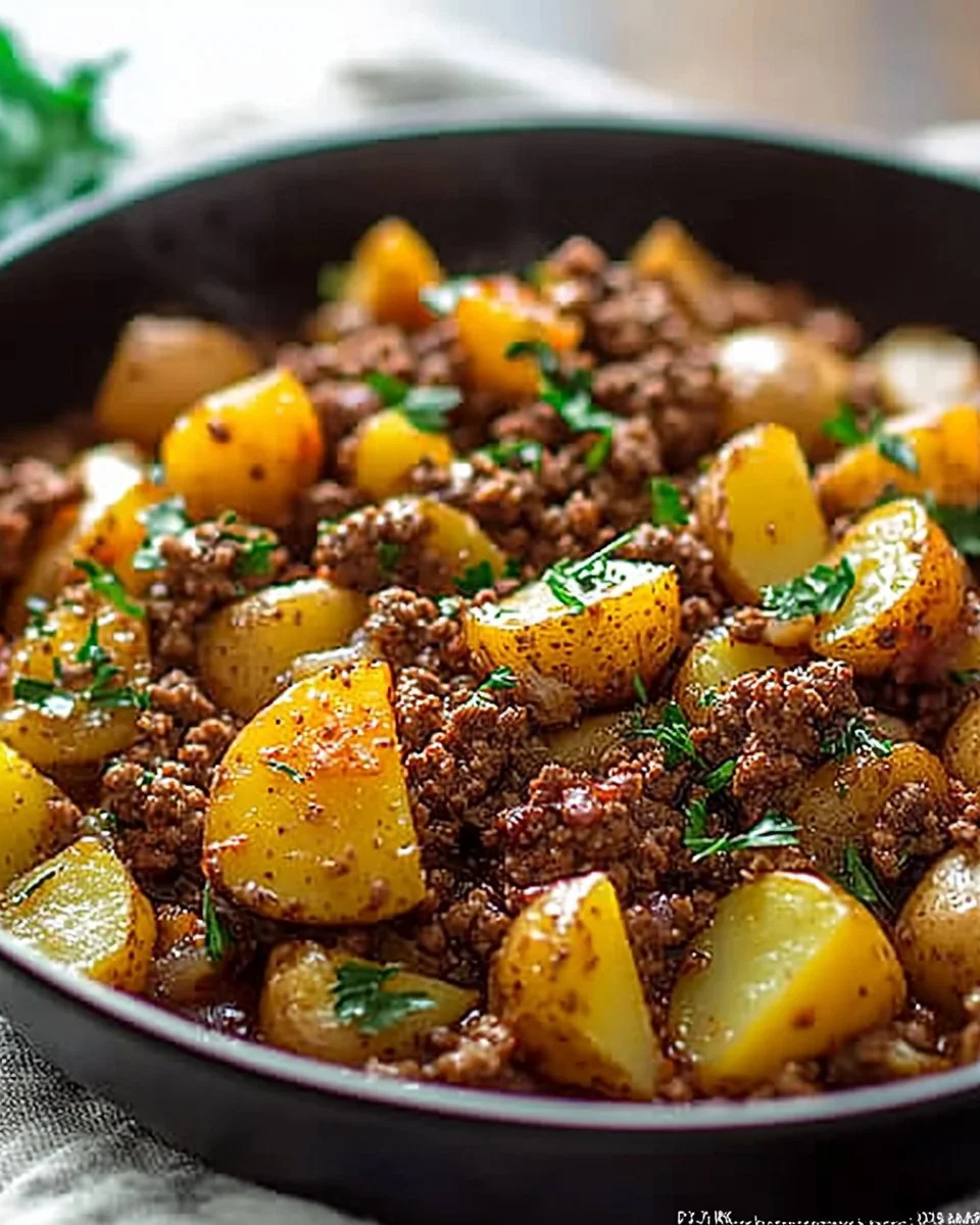 One-Pan Ground Beef and Potatoes