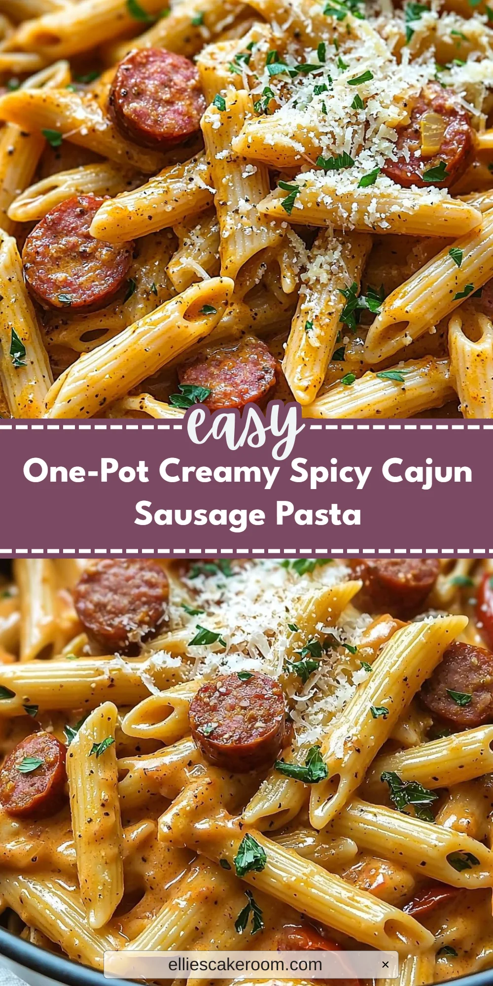 One-Pot Creamy Spicy Cajun Sausage Pasta