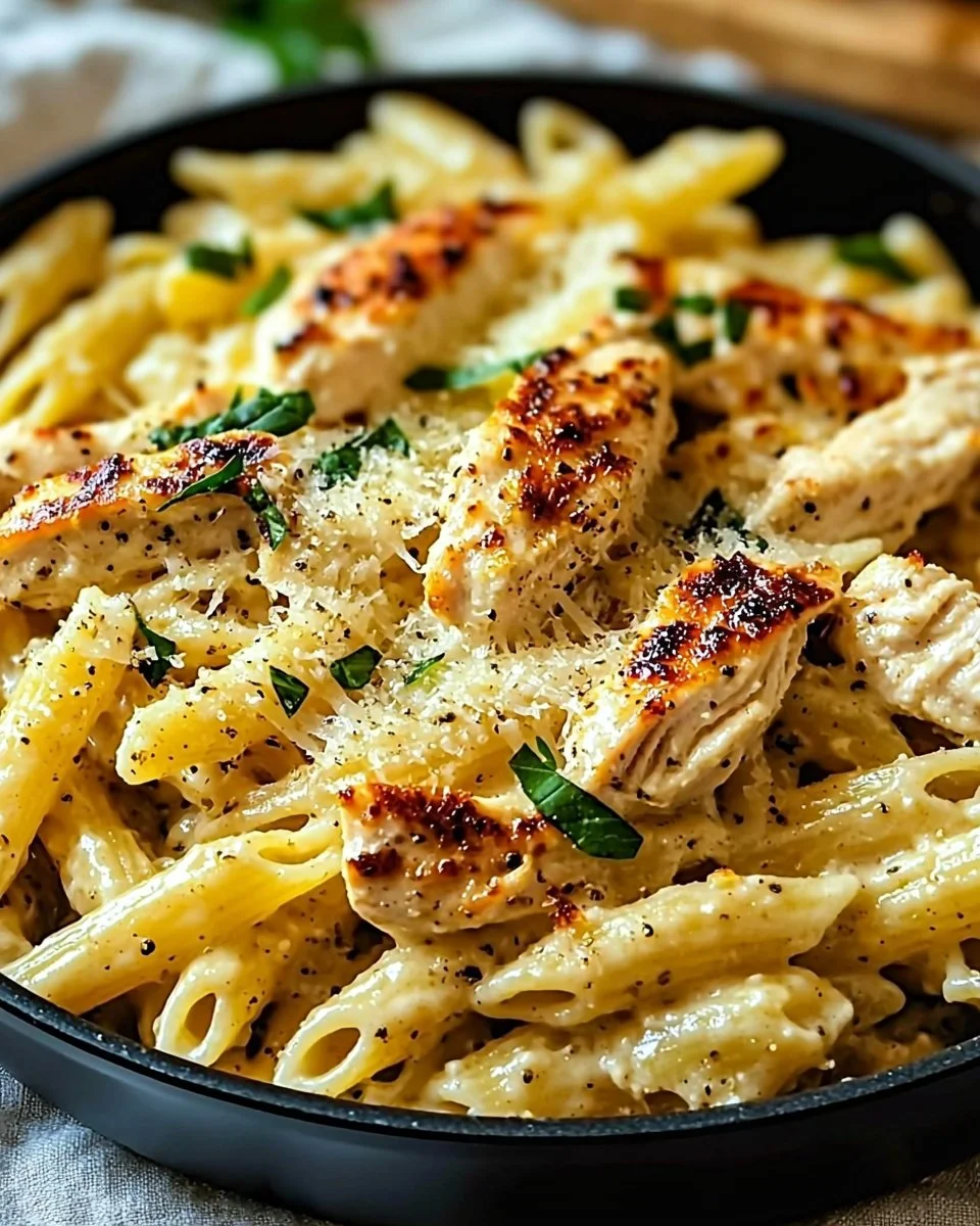 One Pot Garlic Parmesan Chicken Pasta