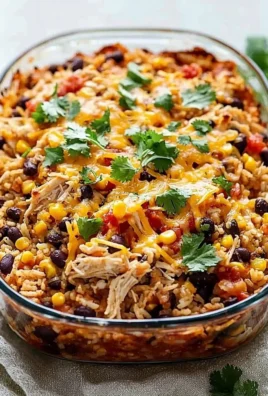 Protein Burrito Casserole dish with colorful ingredients and toppings