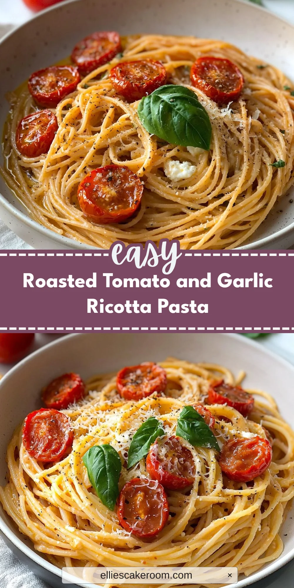 Roasted Tomato and Garlic Ricotta Pasta