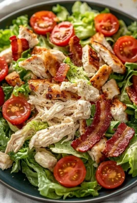 Delicious BLT Chicken Salad made with fresh ingredients and cooked chicken.