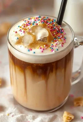 Delicious Sugar Cookie Latte topped with whipped cream and sprinkles