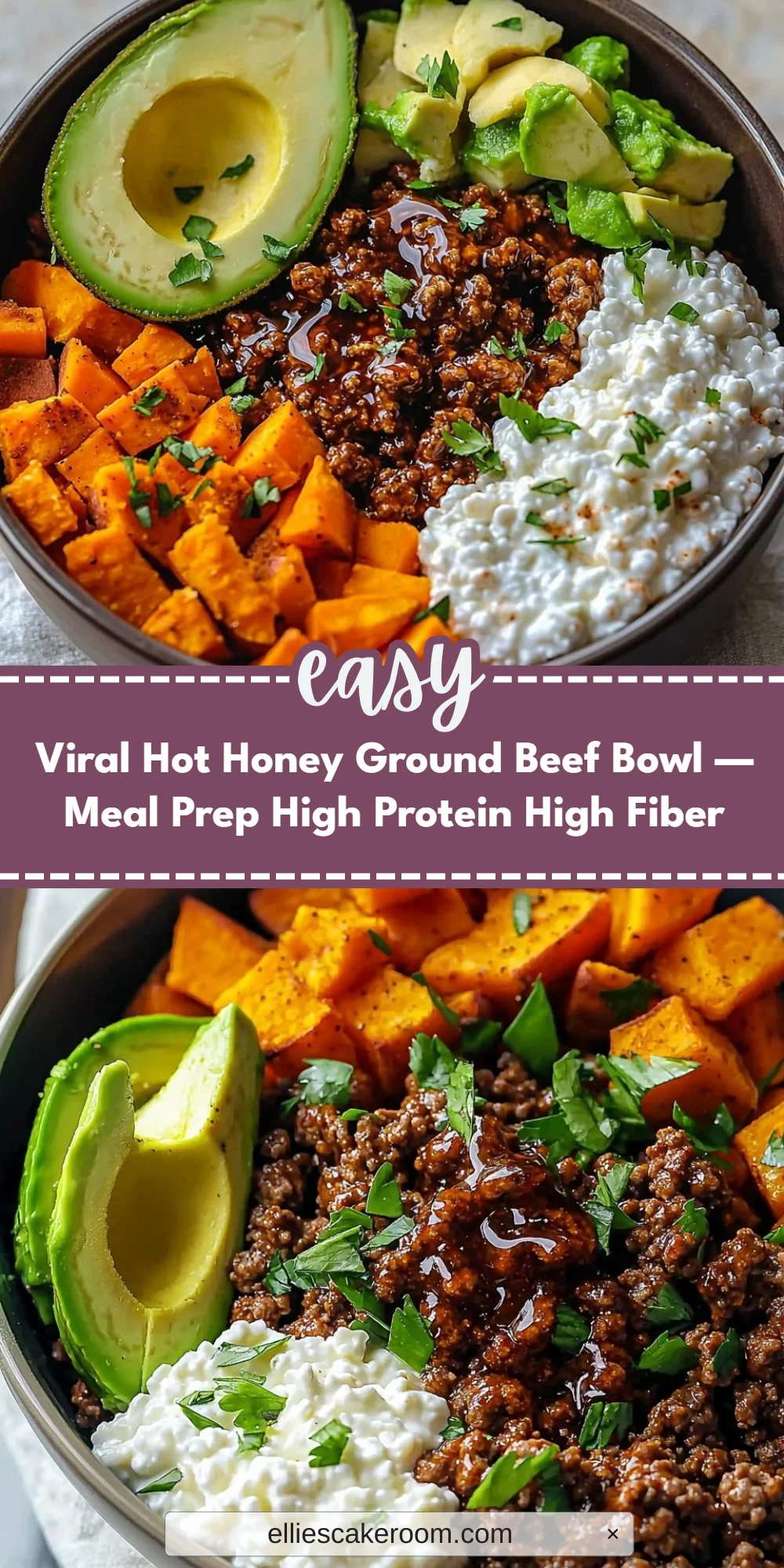 Viral Hot Honey Ground Beef Bowl — Meal Prep High Protein High Fiber