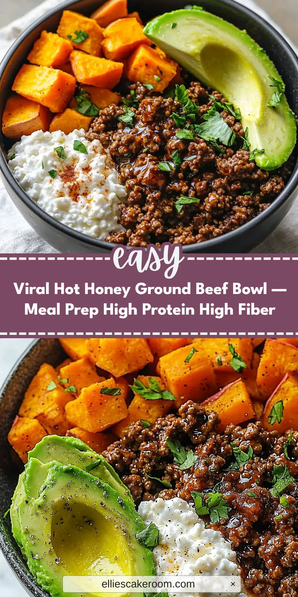 Viral Hot Honey Ground Beef Bowl — Meal Prep High Protein High Fiber