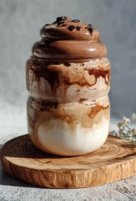 Whipped Nutella iced latte topped with whipped cream and chocolate drizzle