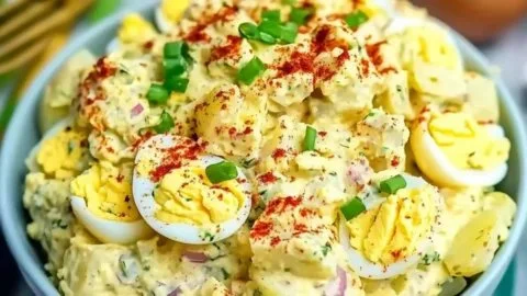 Deviled Egg Potato Salad – The Best Creamy Make-Ahead Treat