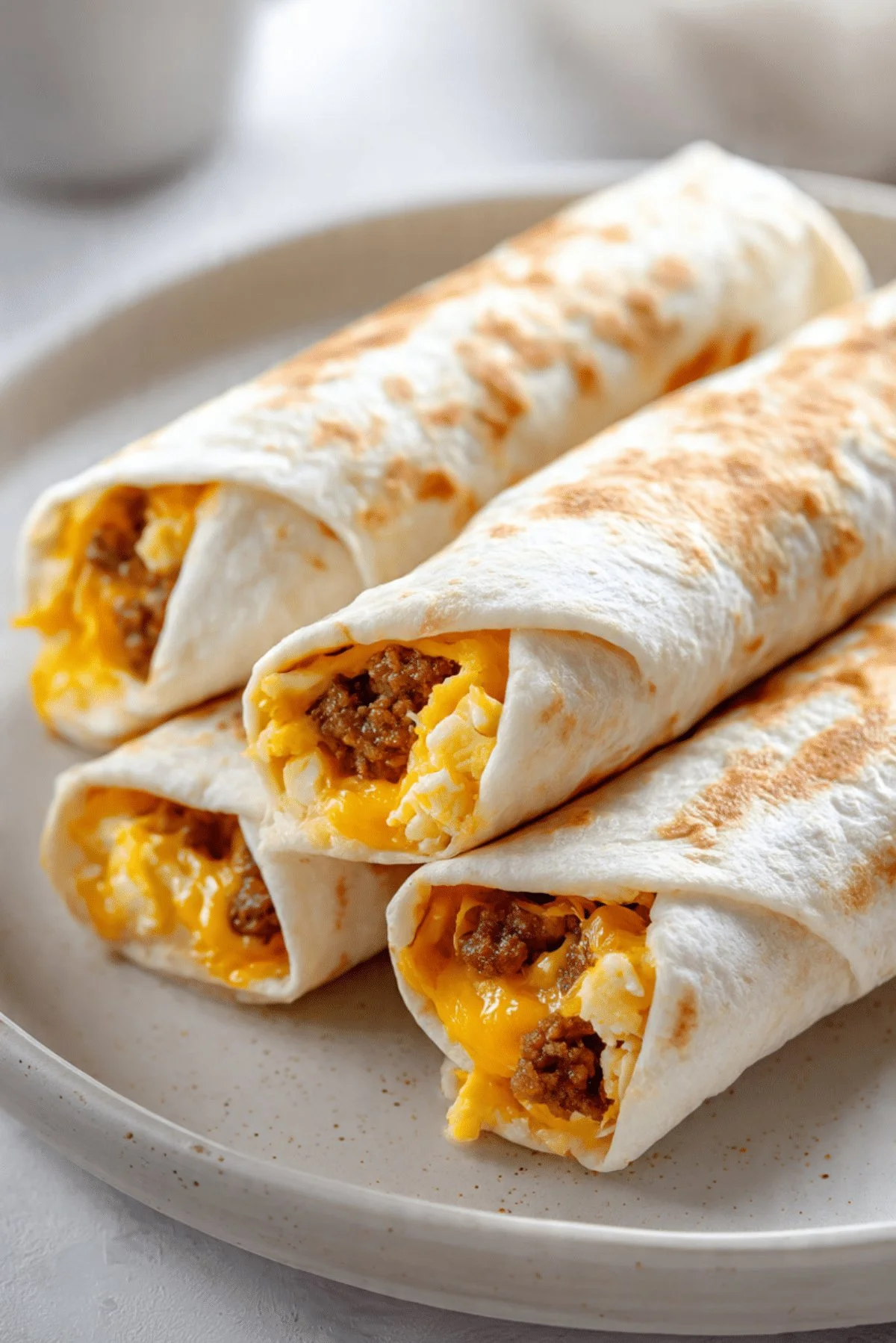 Sausage Egg Cheese Burrito wrapped with savory ingredients