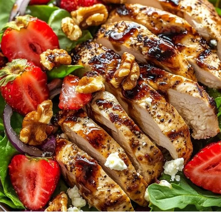 Strawberry Balsamic Chicken Salad