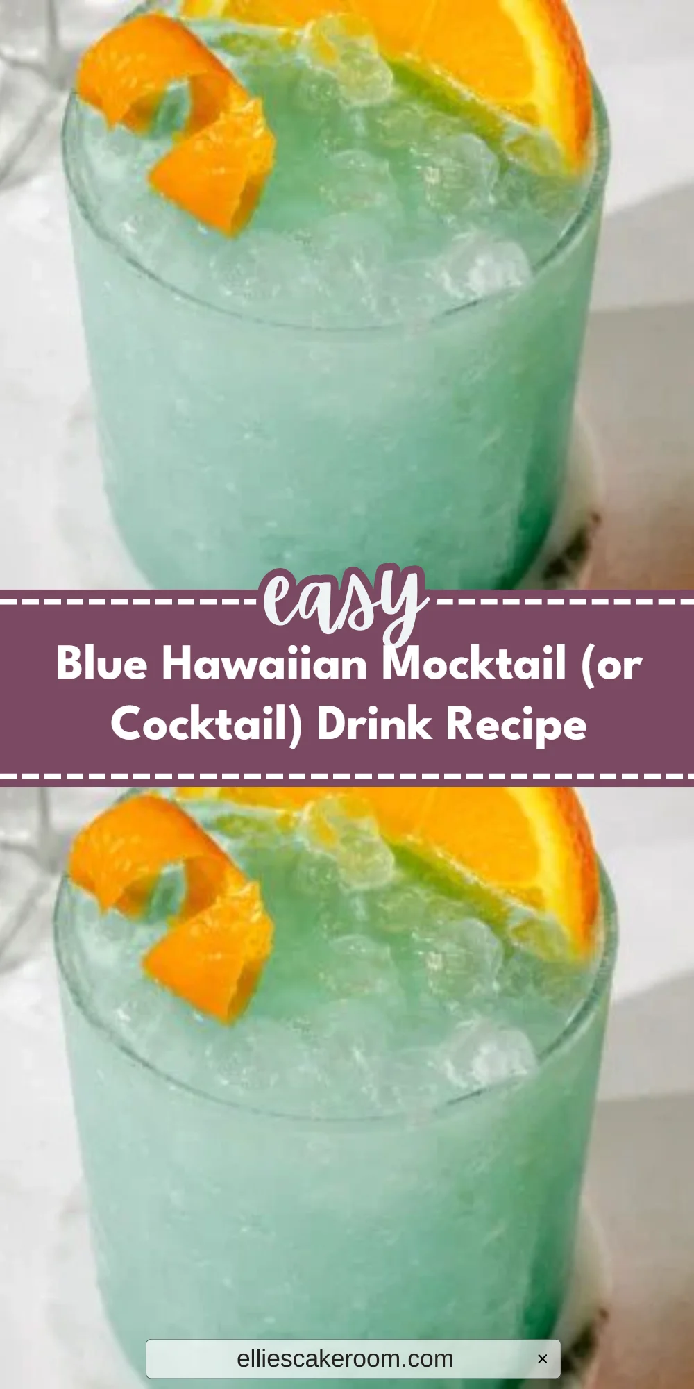 Blue Hawaiian Mocktail (or Cocktail) Drink Recipe