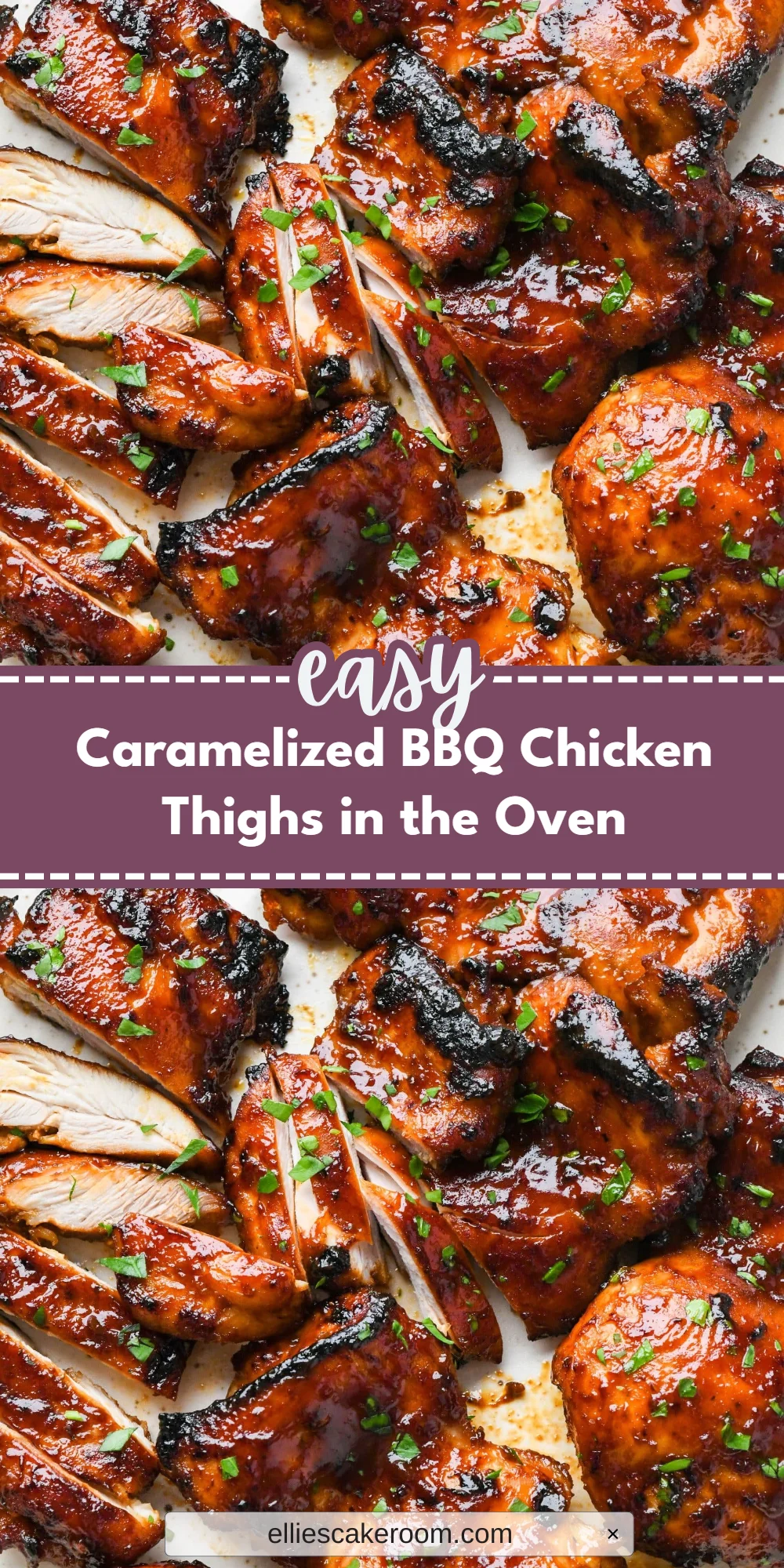 Caramelized BBQ Chicken Thighs in the Oven