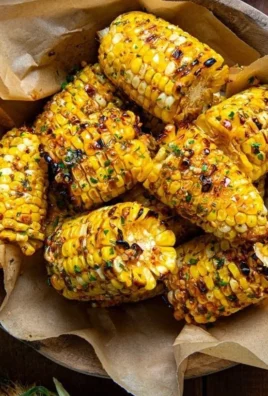 Delicious Cowboy Butter Roasted Corn garnished and ready to serve.