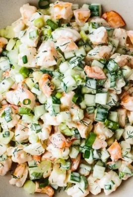 Cucumber Shrimp Salad with fresh vegetables and shrimp in a bowl