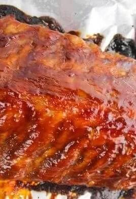 Delicious Huli Huli Ribs glazed with a sweet and tangy marinade