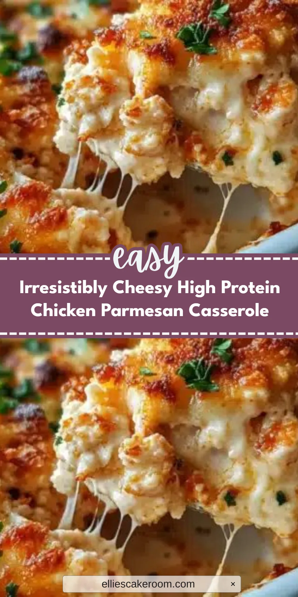 Irresistibly Cheesy High Protein Chicken Parmesan Casserole