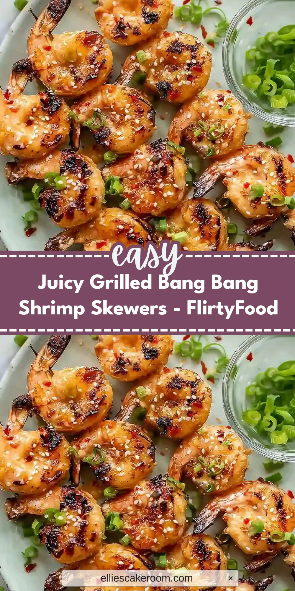 Juicy Grilled Bang Bang Shrimp Skewers - FlirtyFood