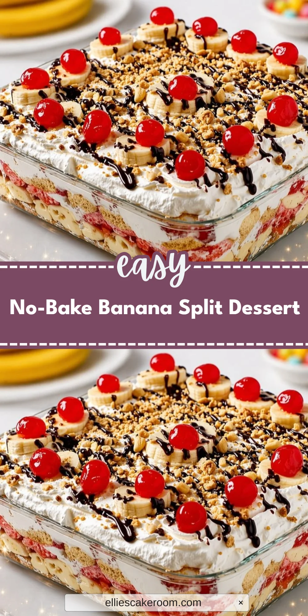 No-Bake Banana Split Dessert
