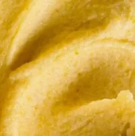 Pistachio cream filling in a pastry dessert