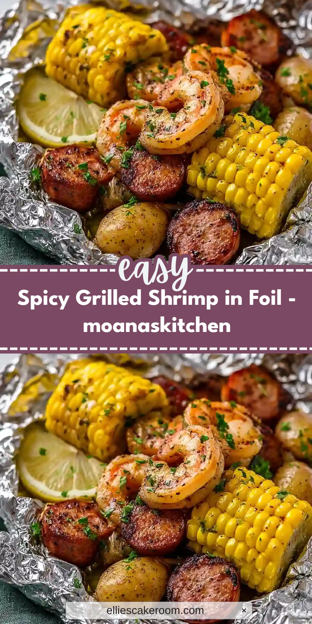 Spicy Grilled Shrimp in Foil - moanaskitchen