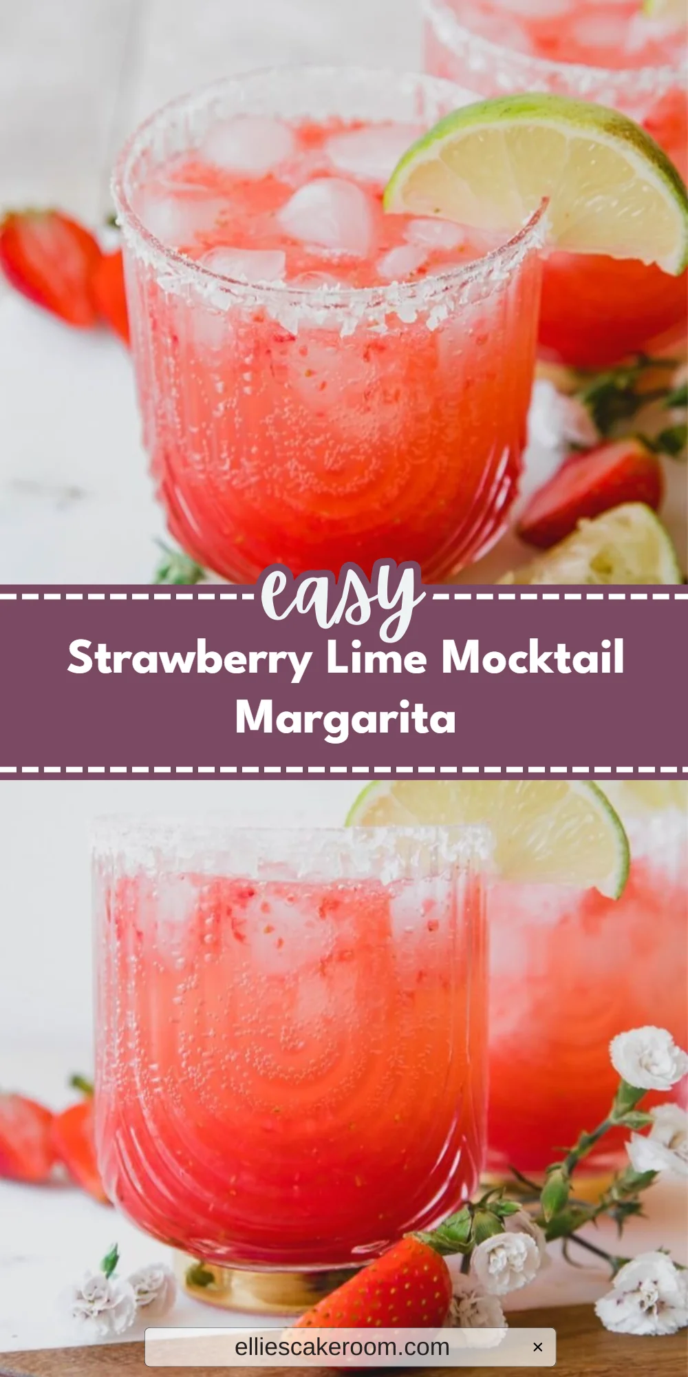 Strawberry Lime Mocktail Margarita