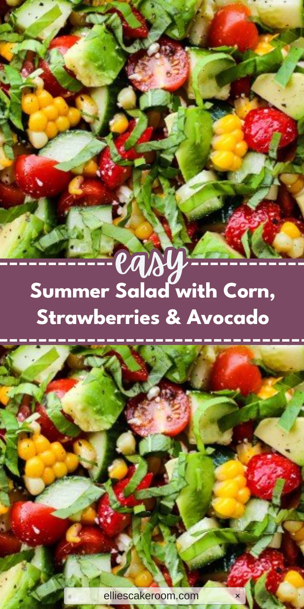 Summer Salad with Corn, Strawberries & Avocado