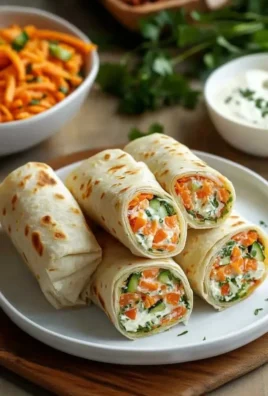 Delicious Vegetable Tortilla Roll Ups filled with fresh veggies