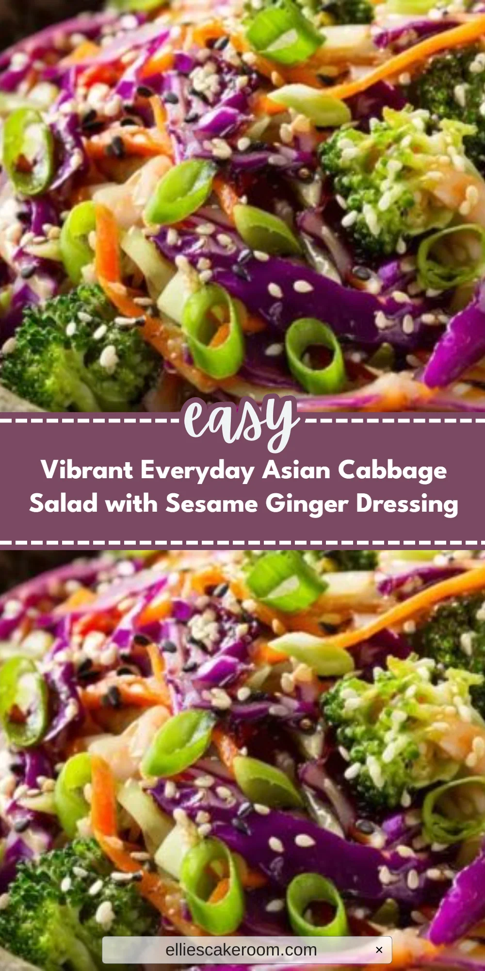 Vibrant Everyday Asian Cabbage Salad with Sesame Ginger Dressing