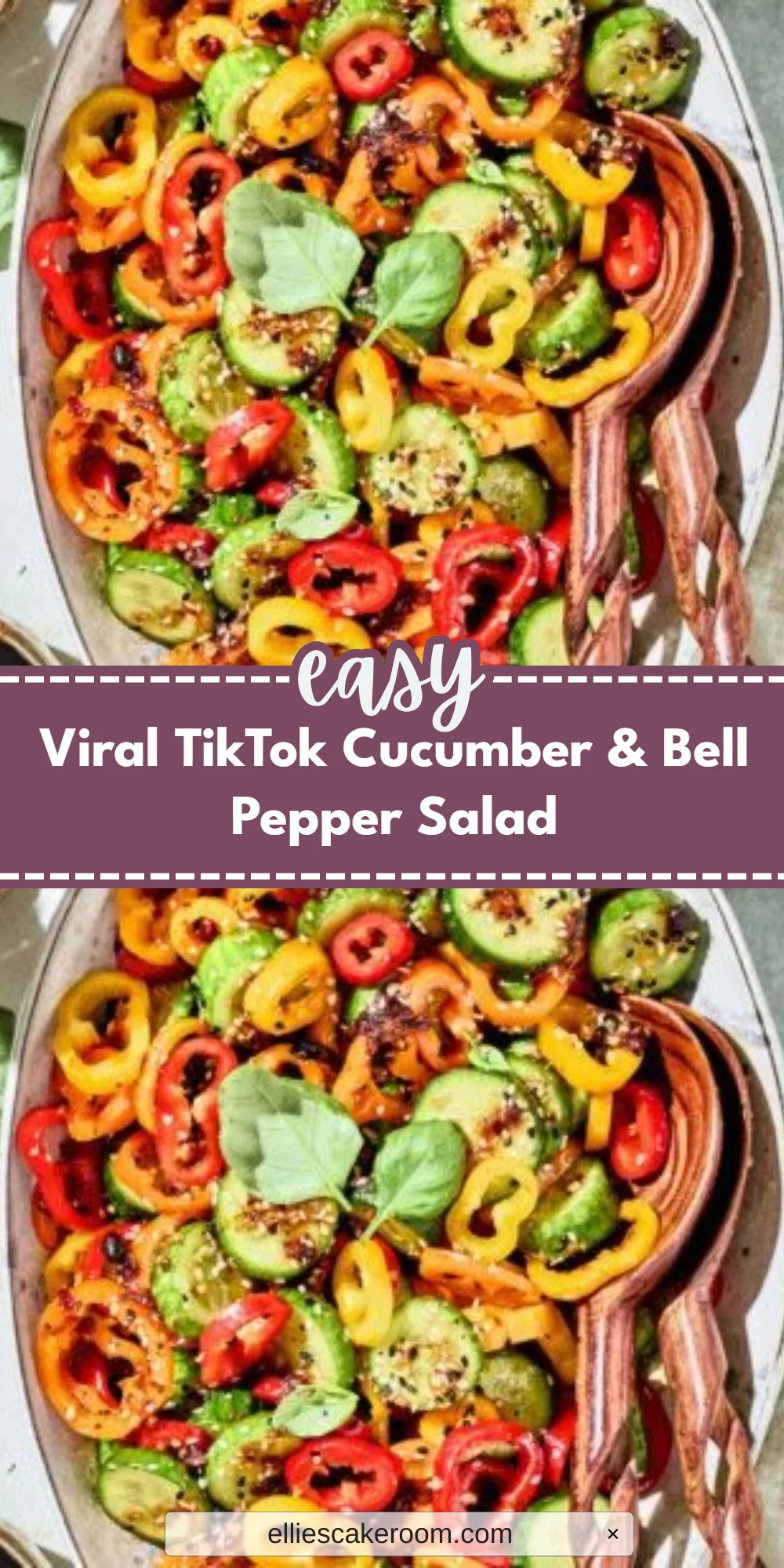 Viral TikTok Cucumber & Bell Pepper Salad