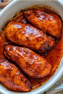 30 minute BBQ baked chicken breasts garnished with herbs