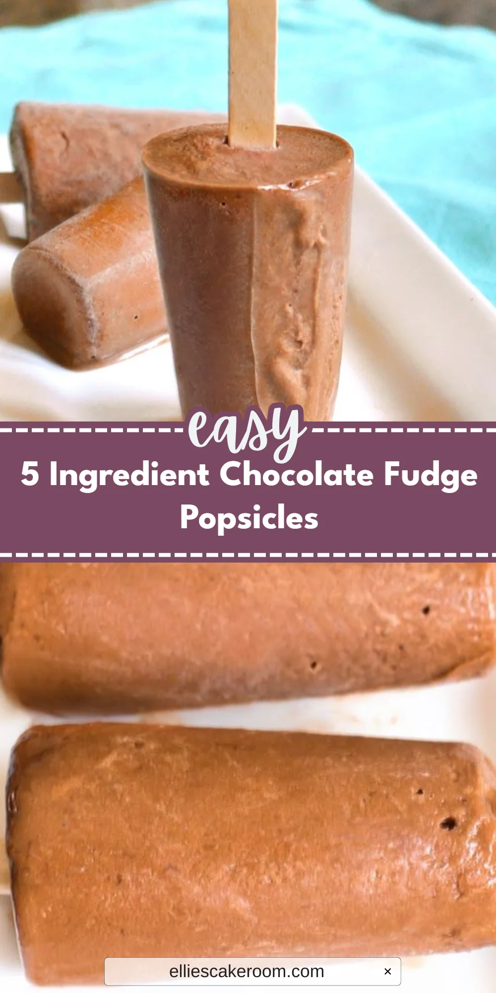 5 Ingredient Chocolate Fudge Popsicles