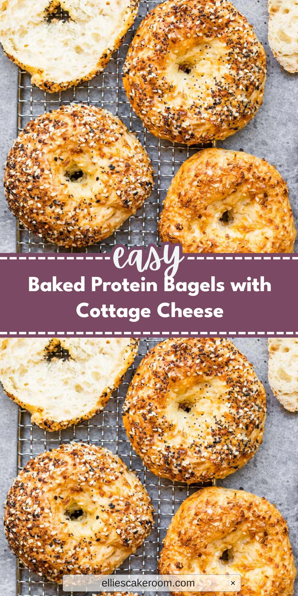 Baked Protein Bagels with Cottage Cheese