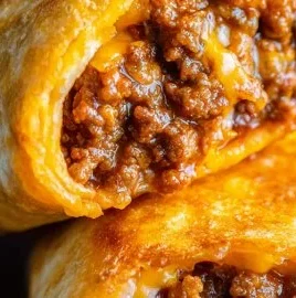 Delicious beef and cheese chimichangas served with salsa