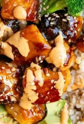 Crispy Bang Bang Salmon Bites served in a bowl