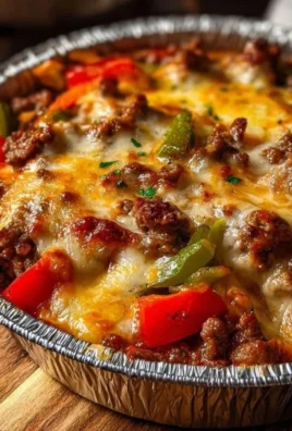 Delicious Crustless Pizza Bowl with toppings and cheese