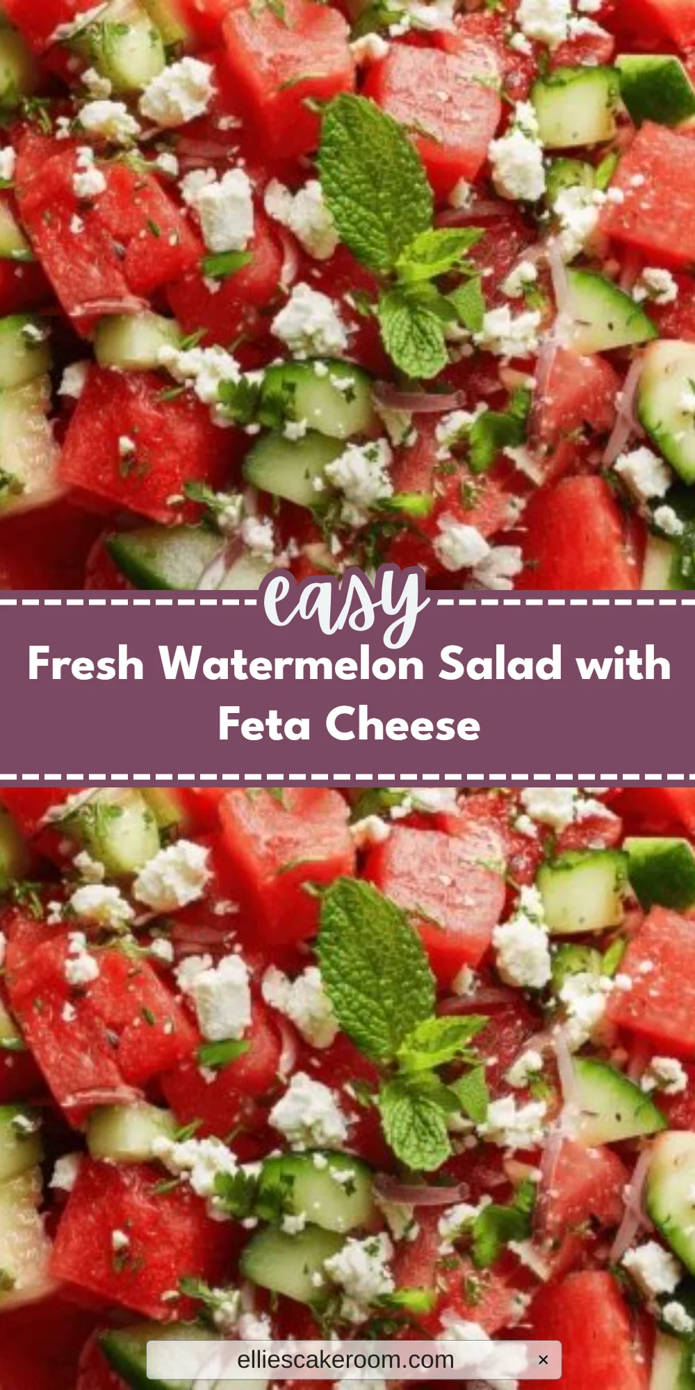 Fresh Watermelon Salad with Feta Cheese