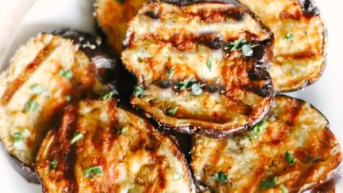 Garlic Parmesan Grilled Eggplant
