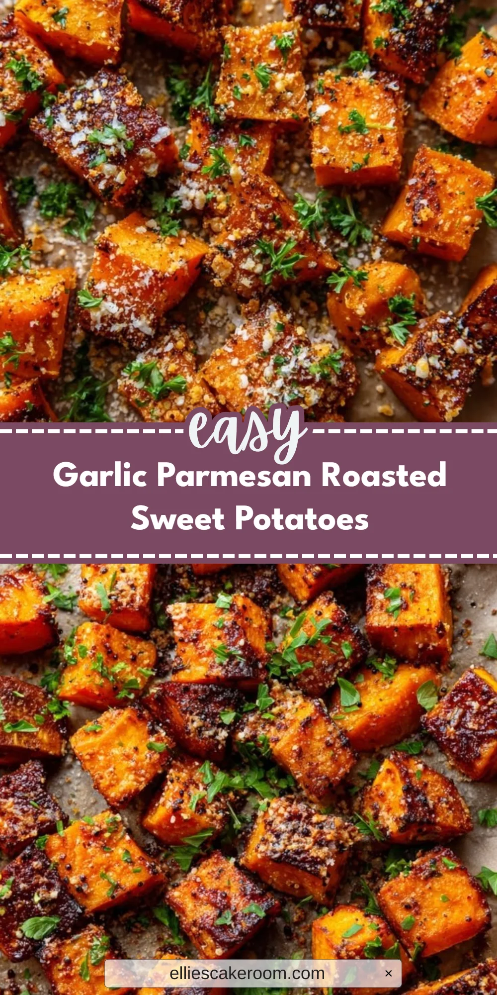 Garlic Parmesan Roasted Sweet Potatoes