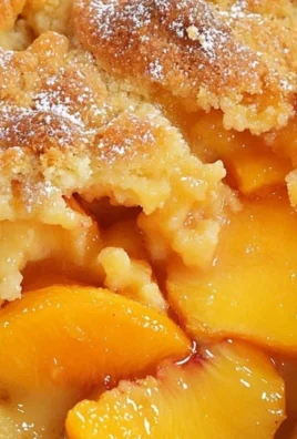 Delicious Georgia Peach Cobbler dessert with fresh peaches and a flaky crust