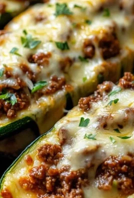 Ground beef zucchini boats filled with savory meat and vegetables