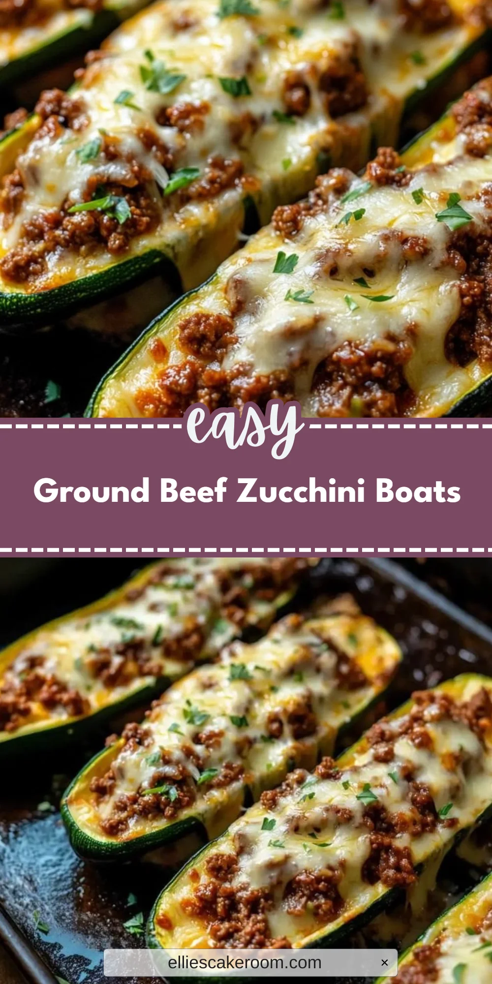 Ground Beef Zucchini Boats