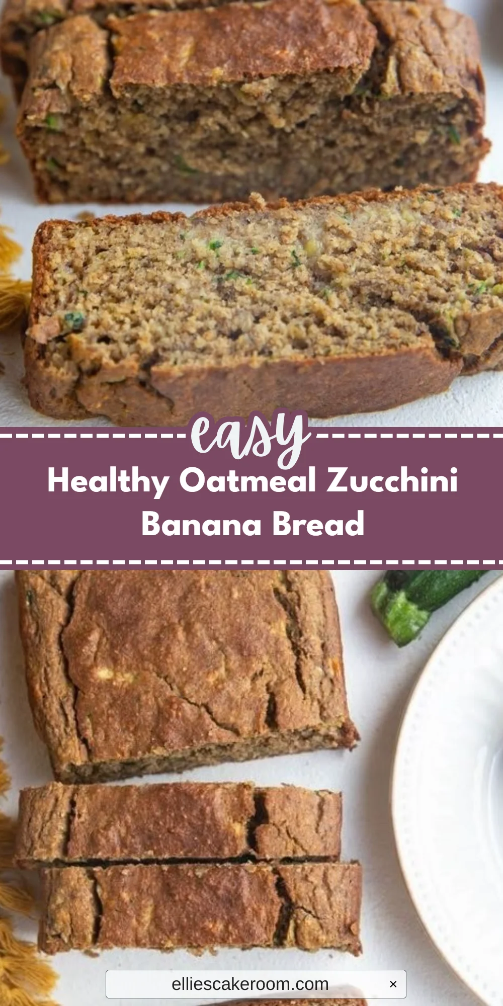 Healthy Oatmeal Zucchini Banana Bread