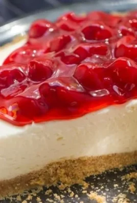 Delicious no bake cheesecake topped with fresh berries
