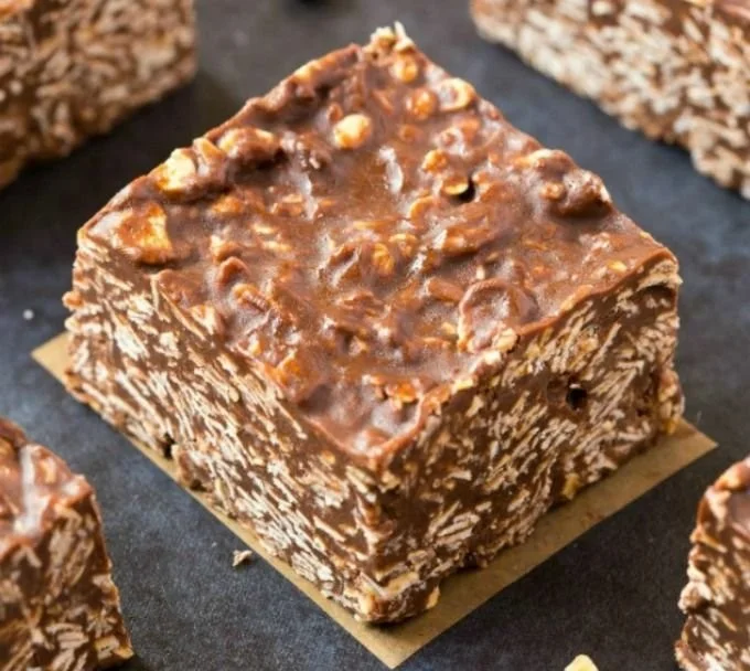 No Bake Chocolate Oatmeal Bars