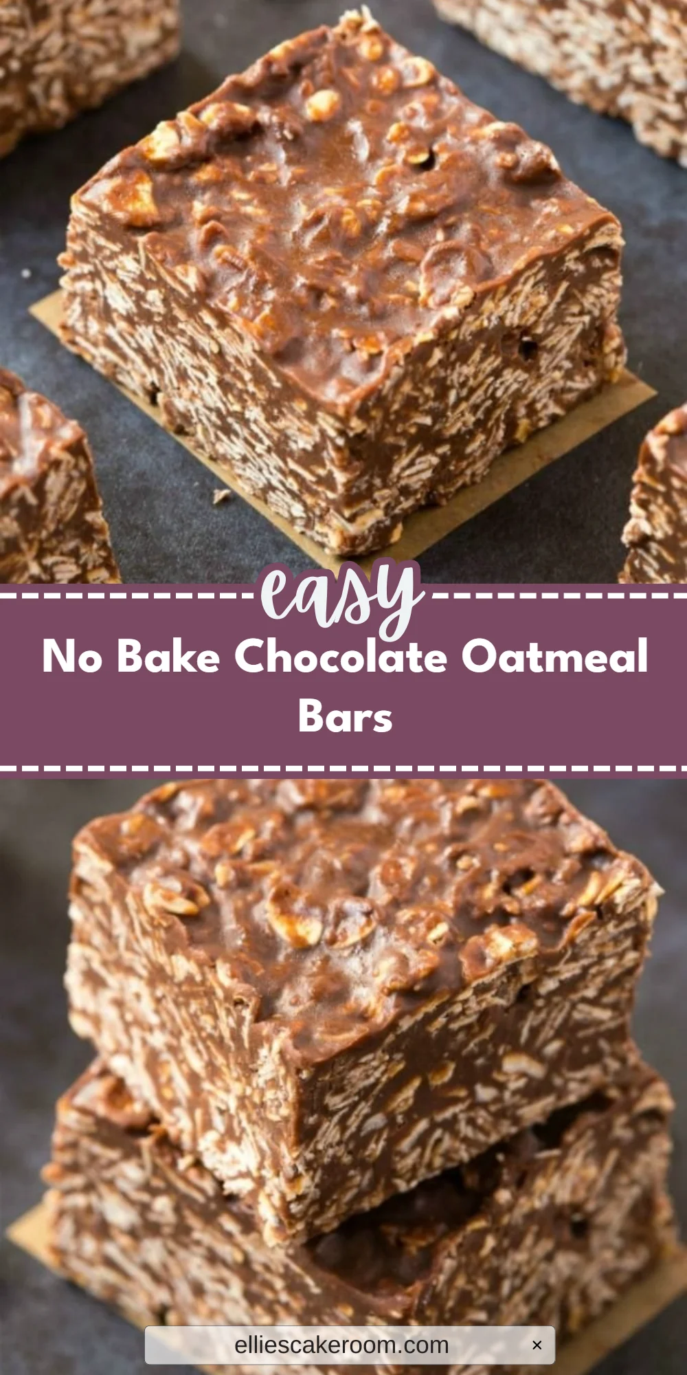No Bake Chocolate Oatmeal Bars