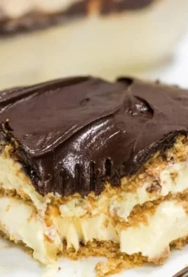 Easy no bake eclair cake made with 5 ingredients, perfect for a quick dessert.