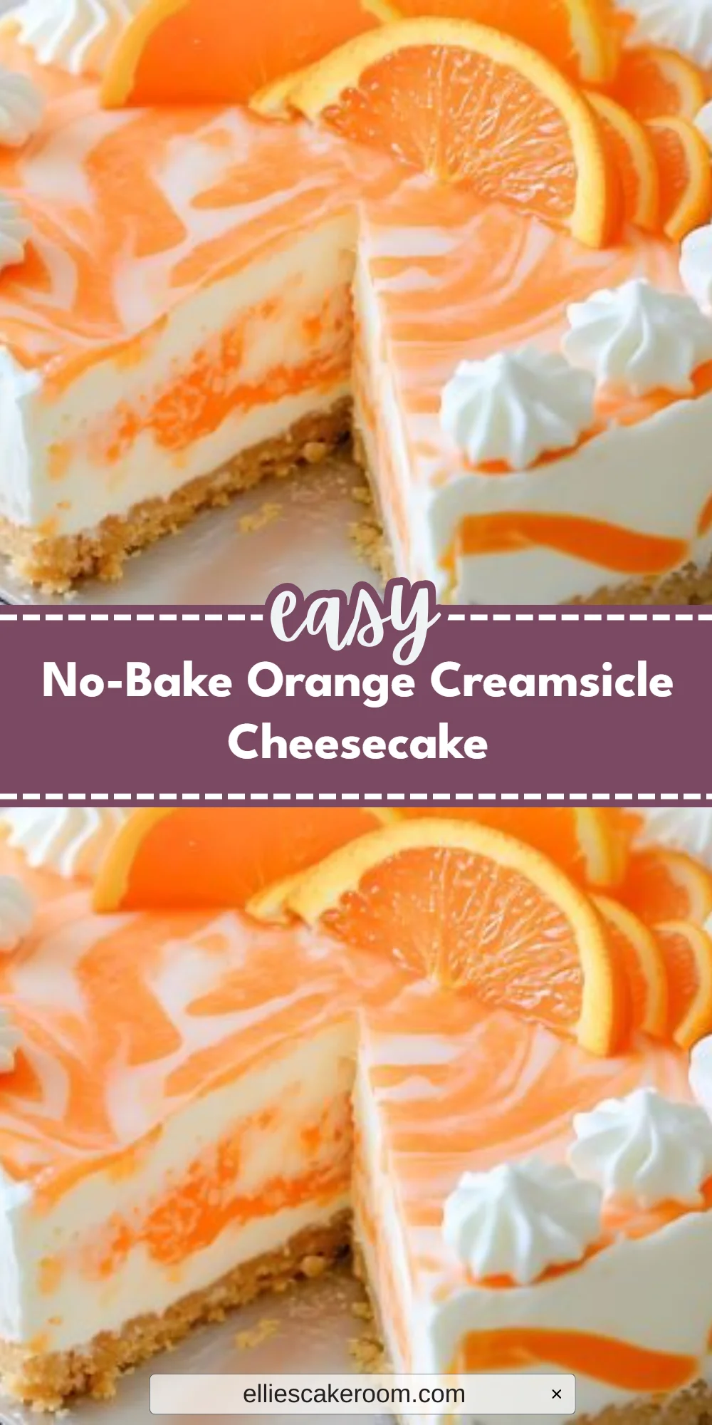 No-Bake Orange Creamsicle Cheesecake