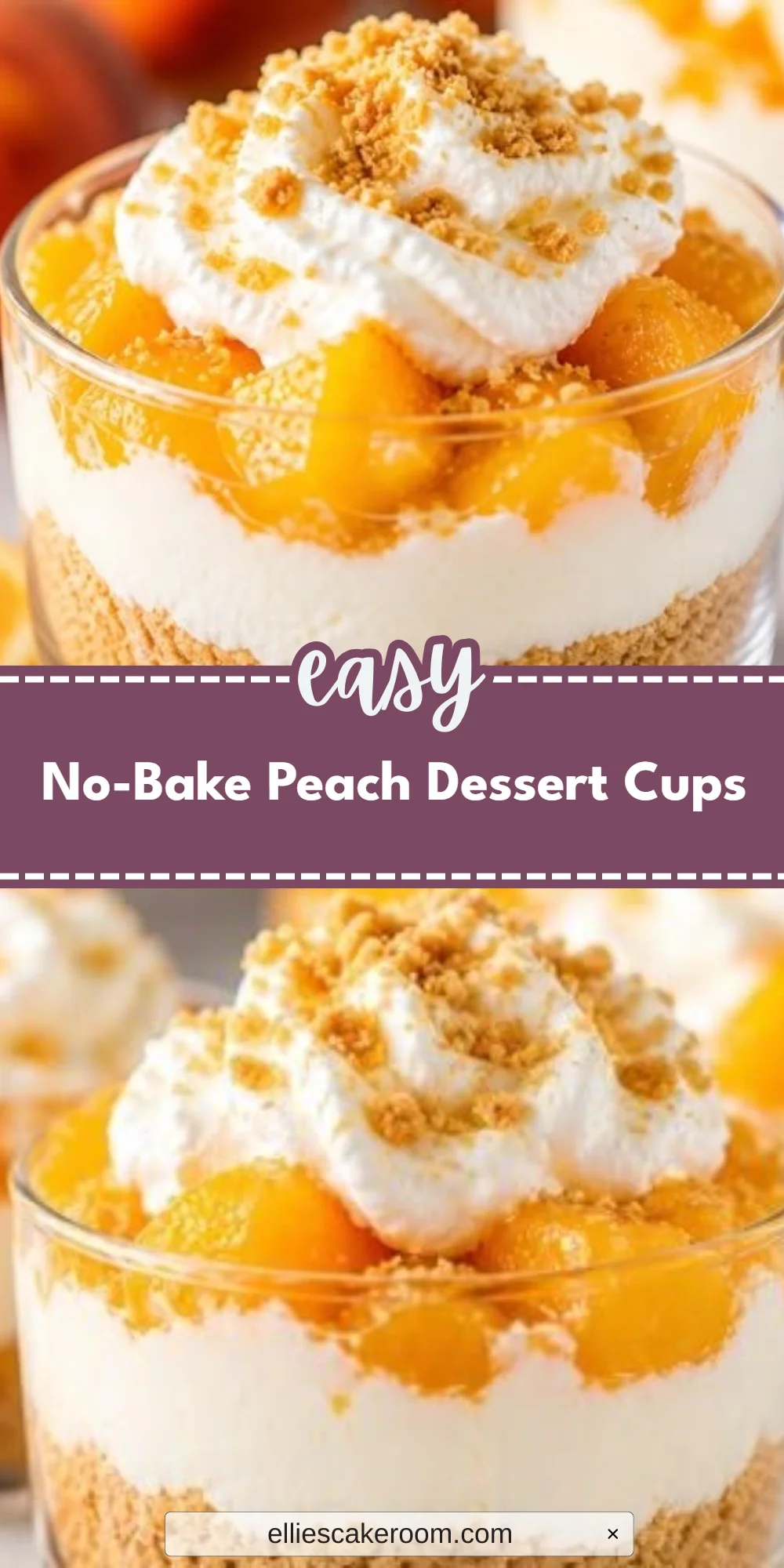 No-Bake Peach Dessert Cups