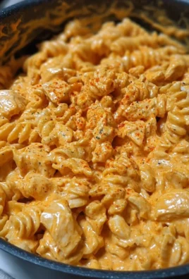 One-pot creamy spicy buffalo chicken pasta dish served in a bowl